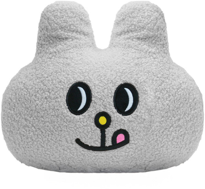 BUNNI KONBINY 兔子便利商店 發光絨毛抱枕 MAME, 灰白色
