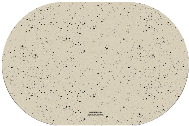 데미무드 도미토리 타원형 규조토 발매트, 스플래쉬 크림
