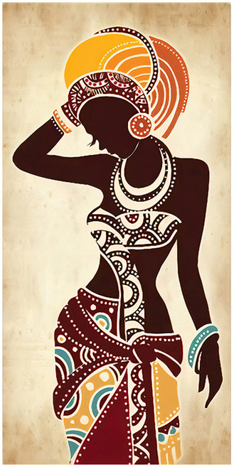 부트핏 아프리카 원주민 패브릭 벽걸이 그림, 타입1