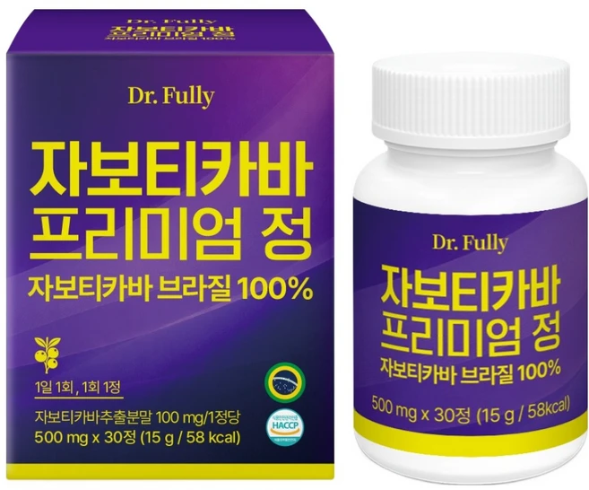 닥터풀리 자보티카바 프리미엄 정 자보티카바 브라질 100%, 1개, 30정 - 쿠팡