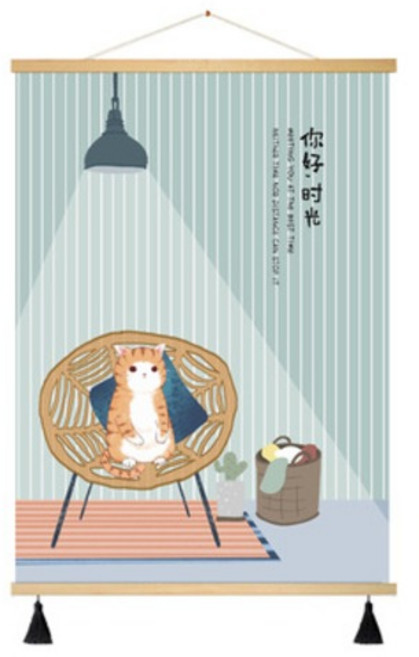 부트핏 감성 패브릭 배전함 가리개 벽걸이 그림 포스터, 8