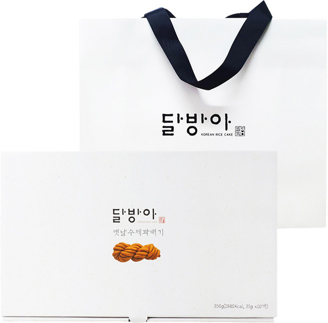 달방아 옛날 수제꽈배기 + 쇼핑백, 350g, 1개
