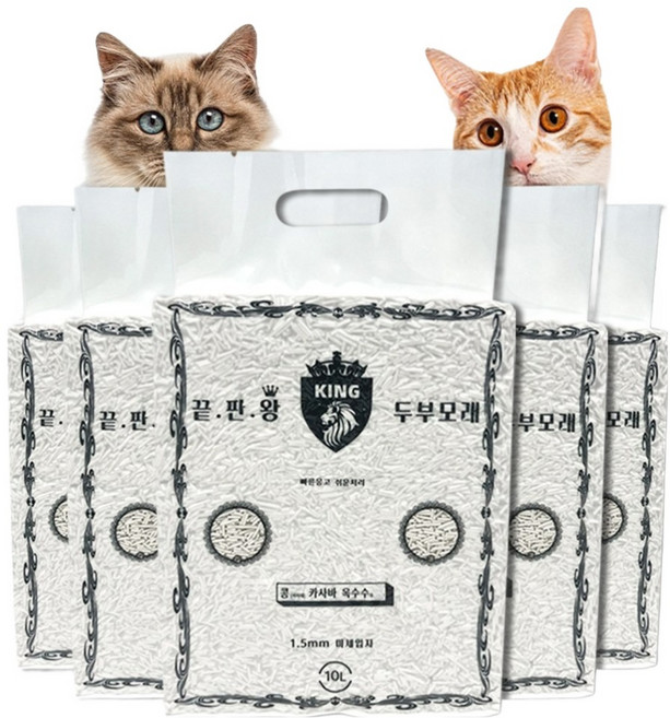 끝판왕 두부모래, 오리지널, 5개, 10L