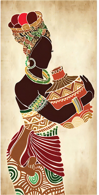 부트핏 아프리카 원주민 패브릭 벽걸이 그림, 타입4