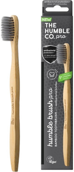 험블브러쉬 프로 실버이온 대나무칫솔, 블랙(실버이온), 1개, 1개입