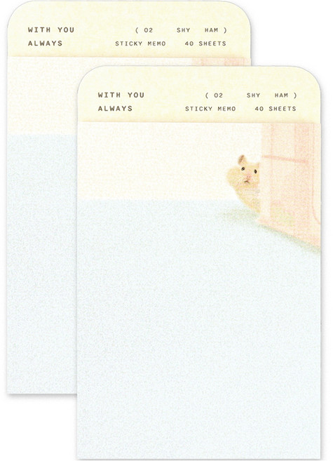 대시앤도트 위드 유 올웨이즈 스티키 메모, 02 샤이 햄, 40개입, 2개