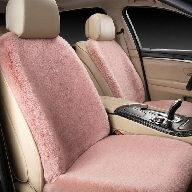 벤비아믹스 폭시니 털방석 앞좌석 운전석 + 조수석 풀세트, 핑크뮬리, 1세트
