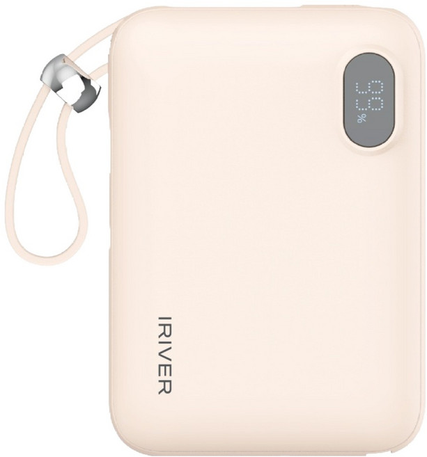 아이리버 22.5W 고속충전 미니 보조배터리 10000mAh, 베이지, IFC-A10