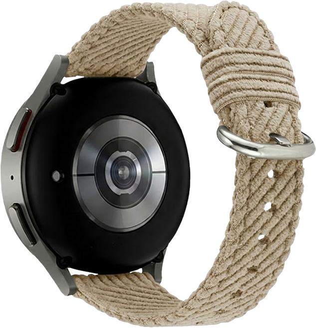 우먼스9999 갤럭시워치 호환 데일리 코듀로이 스트랩 20mm, 베이지, 1개