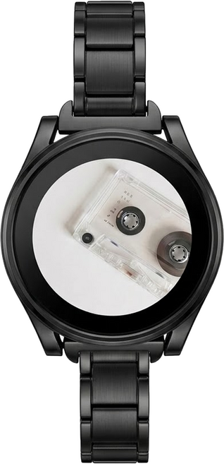 우먼스9999 갤럭시워치 호환 슬림 글로시 메탈 밴드 20mm, 블랙, 1개