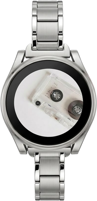 우먼스9999 갤럭시워치 호환 슬림 글로시 메탈 밴드 20mm, 실버, 1개