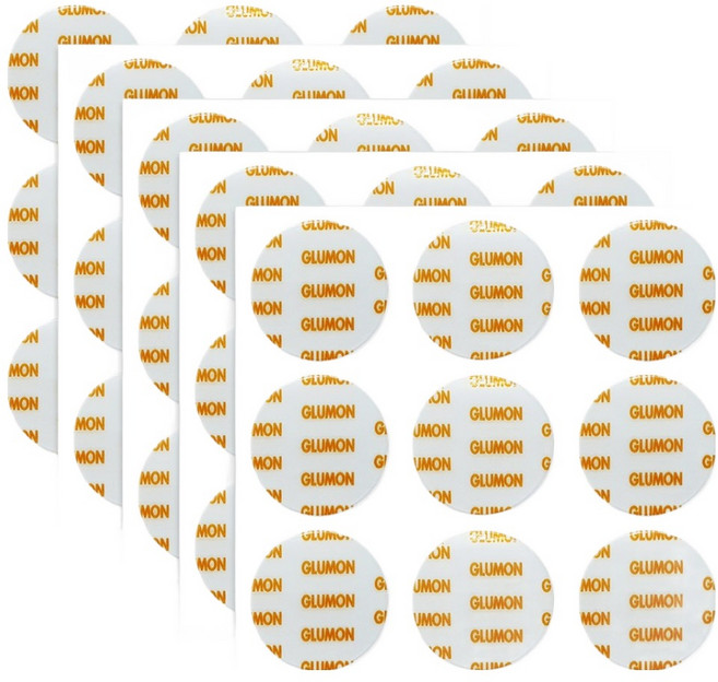 글루몬 초강력 실리콘 투명 클리어 겔 원형 양면테이프 25mm 9p, 5개