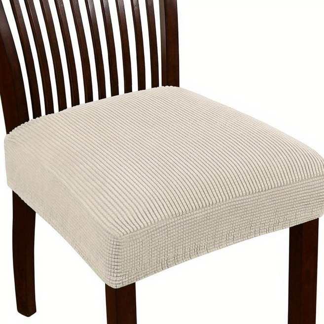 알럽홈 다용도 신축성 식탁 의자 커버 L261-0212, 아이보리, 2개