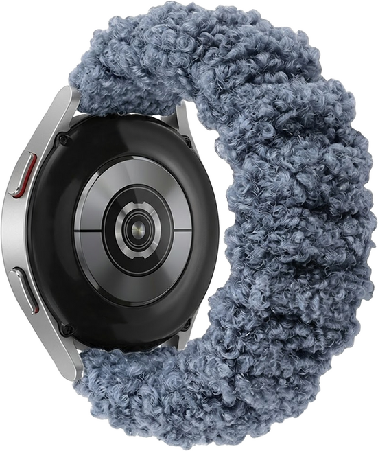 우먼스9999 갤럭시워치 호환 뽀글이 스크런치 밴드 20mm, 딥블루, 1개