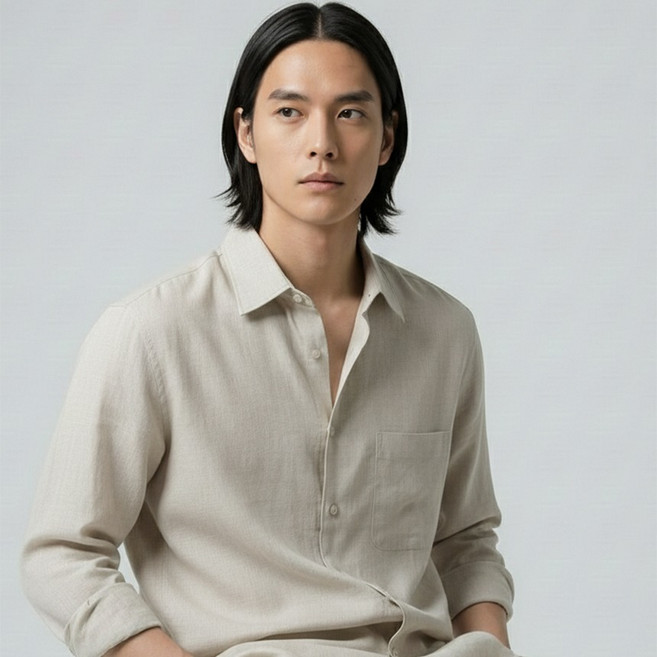 레이먼 남성용 프랑 린넨 긴팔 셔츠