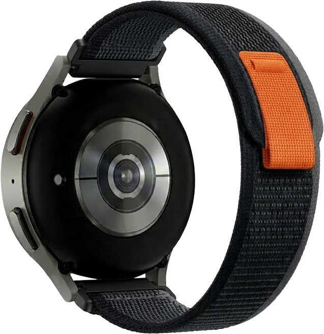 우먼스9999 갤럭시워치 호환 트레일루프 스트랩 20mm, 블랙, 1개