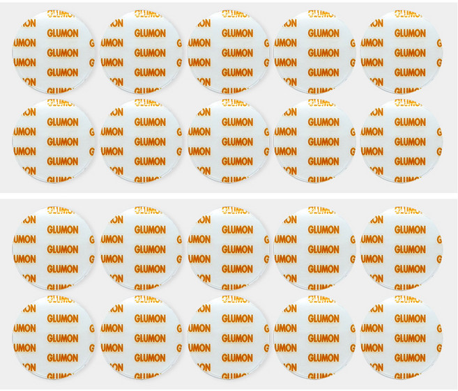 글루몬 초강력 실리콘 투명 클리어 겔 원형 양면테이프 35mm 10p, 2개