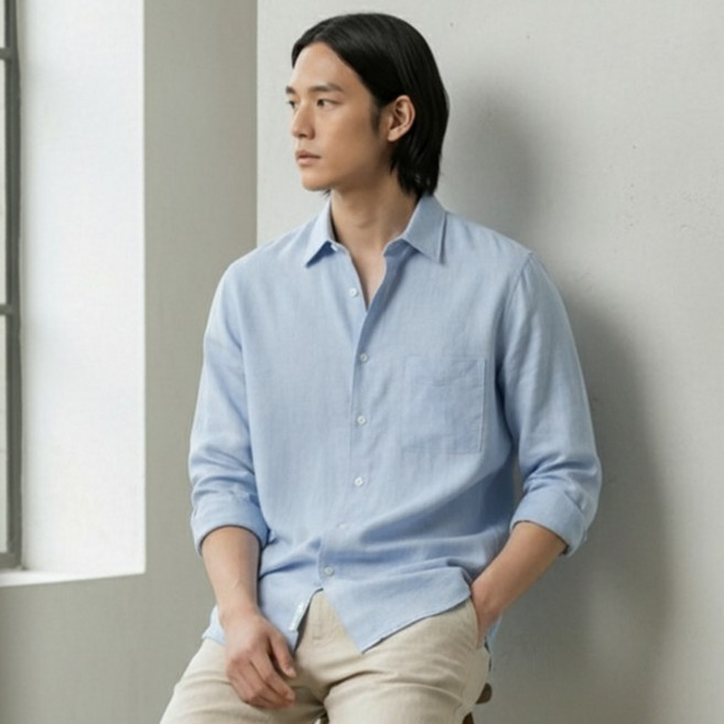 레이먼 남성용 프랑 린넨 긴팔 셔츠