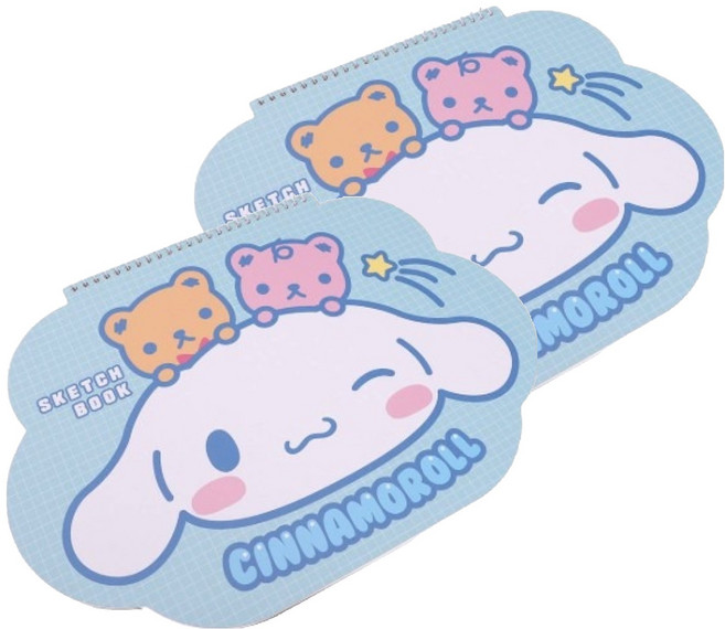 산리오 캐릭터즈 모양 스케치북 시나모롤, 230mm X 330mm, 15매, 2개