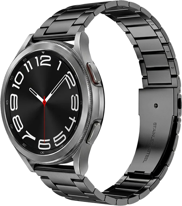 우먼스9999 갤럭시워치 호환 라이트 메탈 스트랩 20mm, 블랙, 1개