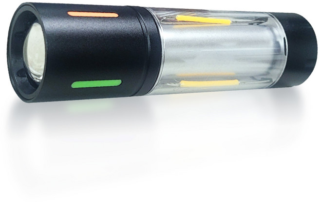明沛 野行雙用LED手電筒 MP3957, 黑色, 1個