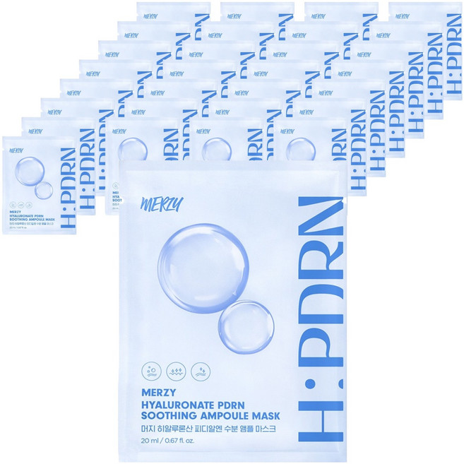 머지 히알루론산 PDRN 수분 앰플 마스크, 1개, 30개입