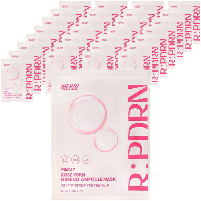MERZY 玫瑰PDRN彈力安瓶面膜, 1個, 30入