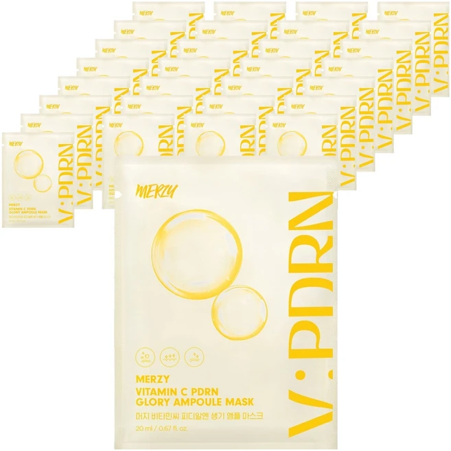 머지 비타민씨 PDRN 생기 앰플 마스크, 1개, 30개입 - 쿠팡