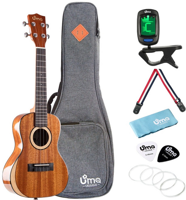 Uma UKULELE 單板烏克麗麗全配組合 MOON SC, 音樂會型, 1個
