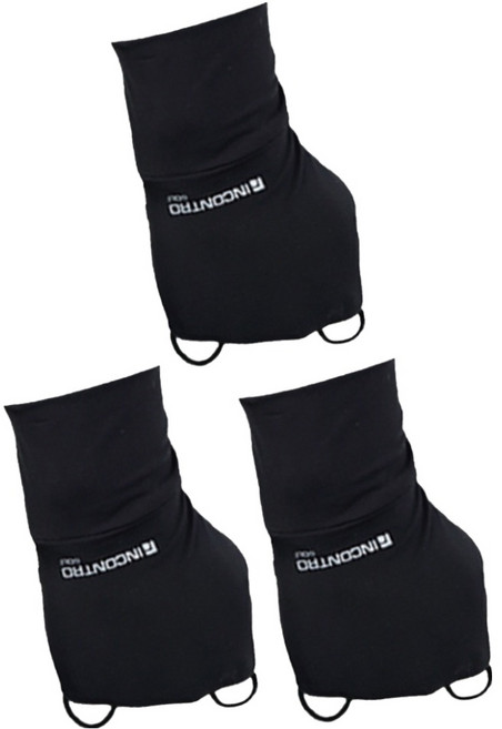 인콘트로 올커버 자외선차단 특대 골프 손등 장갑 오른손착용, 3개, 블랙