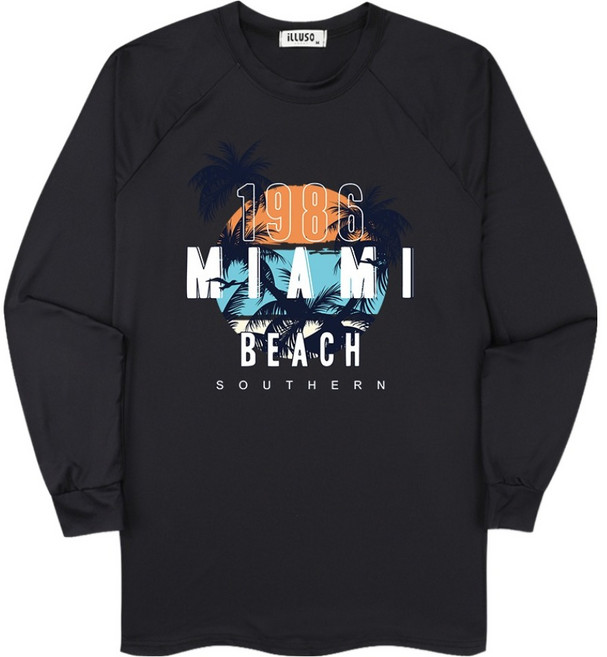 일루소 1986마이애미 오버핏 래쉬가드 긴팔 티셔츠