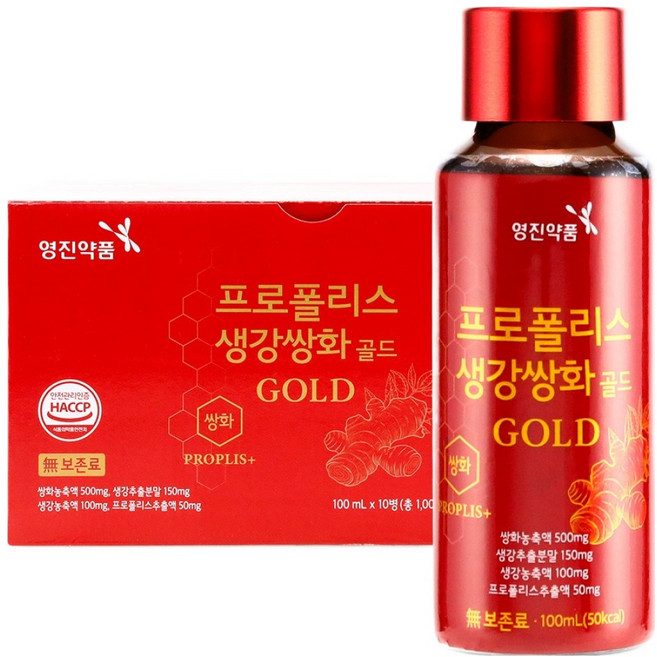 영진약품 프로폴리스 생강쌍화골드, 10개, 100ml