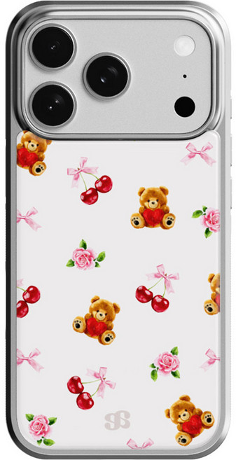 어프어프 테디체리 SILVER 에폭시 맥세이프 휴대폰 케이스