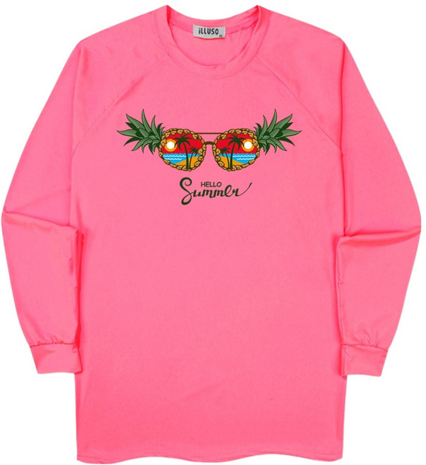 일루소 선글라스 오버핏 래쉬가드 긴팔 티셔츠