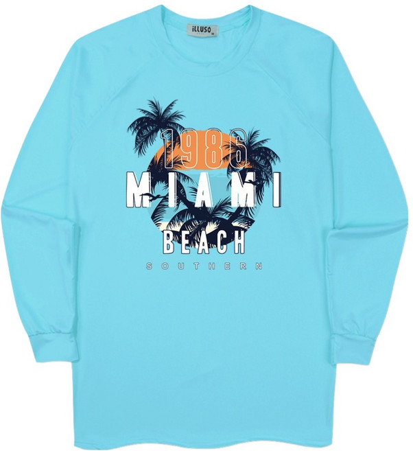 일루소 1986마이애미 오버핏 래쉬가드 긴팔 티셔츠