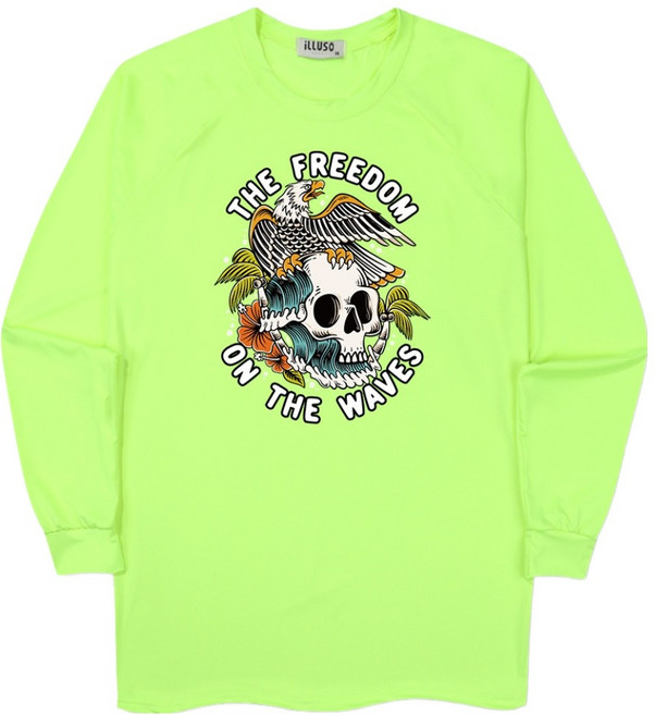 일루소 온더웨이브스 오버핏 래쉬가드 긴팔 티셔츠