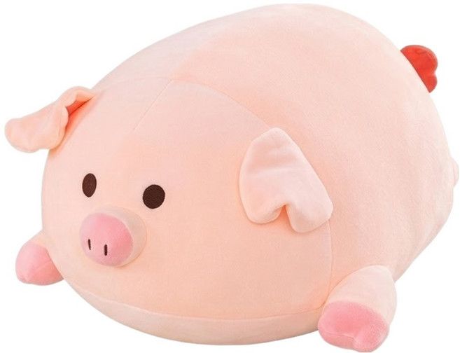 다다랜드 동물 바디필로우 쿠션 인형, 똘망 돼지
