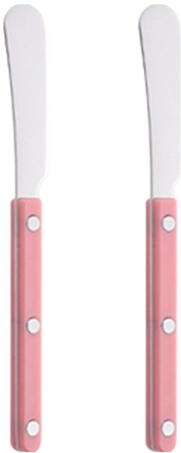 아카시아 아카시아홈 304스텐 다이닝 디저트 커트러리 디저트버터나이프, 핑크, 2개