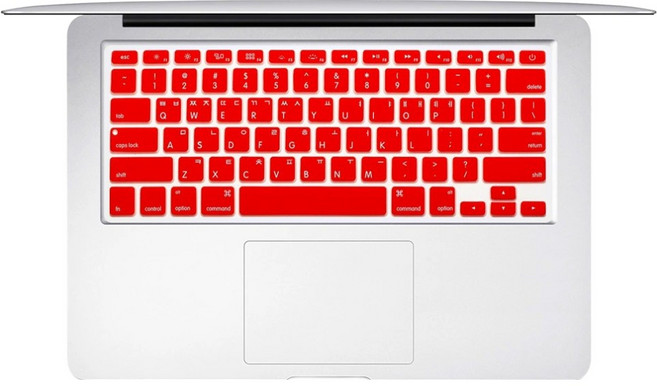 애니클리어 맥북 에어13 M5 키보드 키스킨 A3449, 레드, 1개
