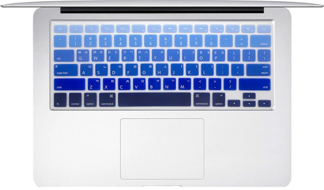 애니클리어 맥북 에어13 M5 키보드 키스킨 A3449, 블루 그라데이션, 1개