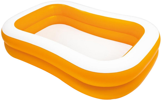 INTEX 桔色長方型游泳池 57181 229 x 147 x 46cm 3歲適用 600L, 橘色, 1個