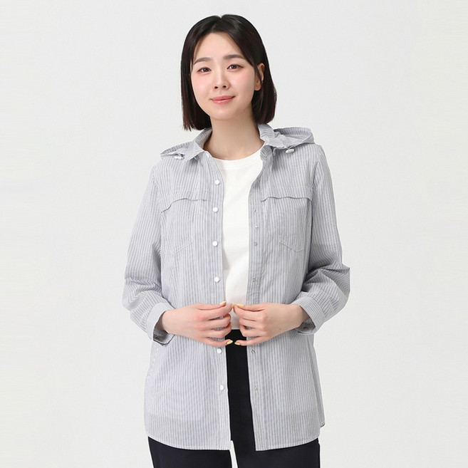PAT 女款條紋泡泡紗外套式襯衫 1J41512