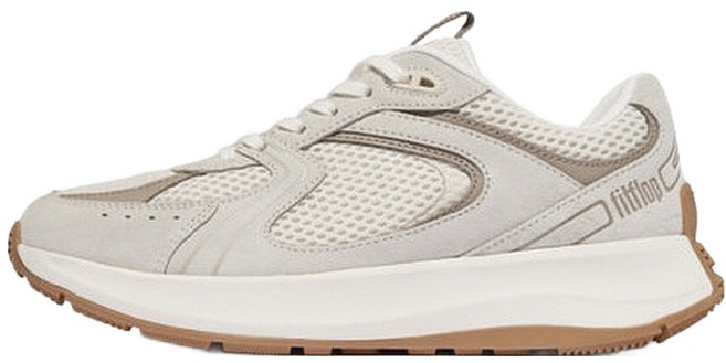 fitflop 女款 F-Mode Flow 麂皮網眼皮革厚底運動鞋
