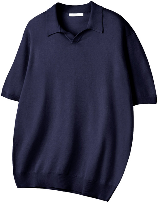 제이에이치스타일 남성용 쿨터치 솔리드 카라넥 반팔 니트 WSROK754