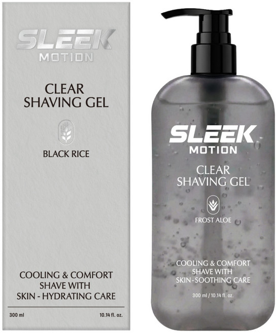 도루코 슬릭 모션 클리어 쉐이빙 젤 블랙 라이스, 1개, 300ml