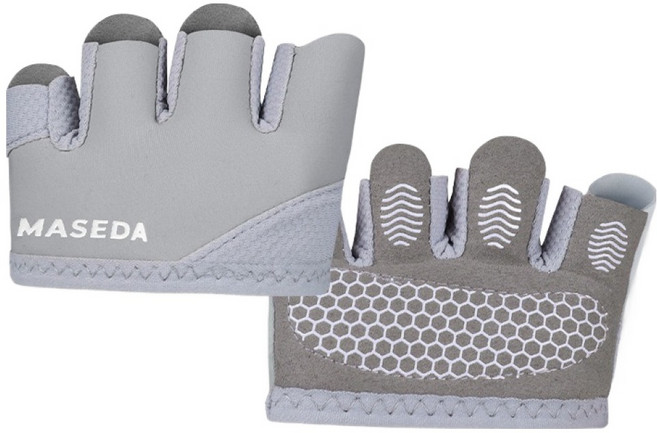 순잠 신형 운동용 미끄럼 방지 헬스 장갑, 그레이, 1세트