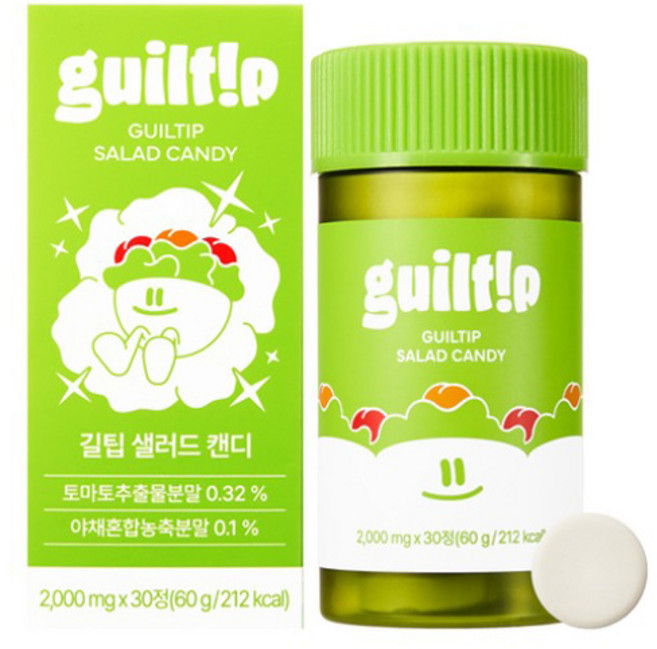 길팁 토마토 분말 츄어블 샐러드 캔디, 60g, 1개