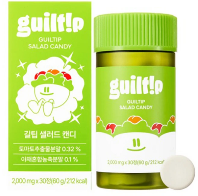 길팁 토마토 분말 츄어블 샐러드 캔디, 60g, 1개 - 쿠팡