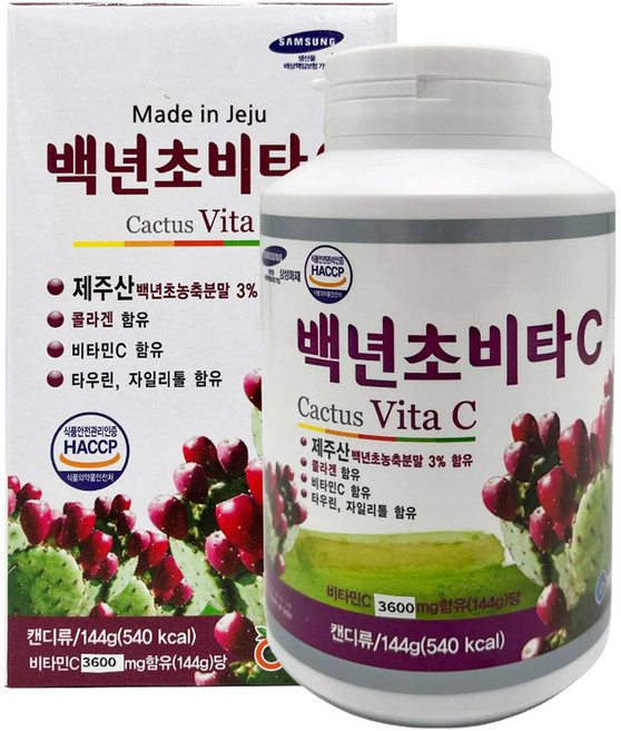 메이드인제주 백년초 비타C, 1개, 144g