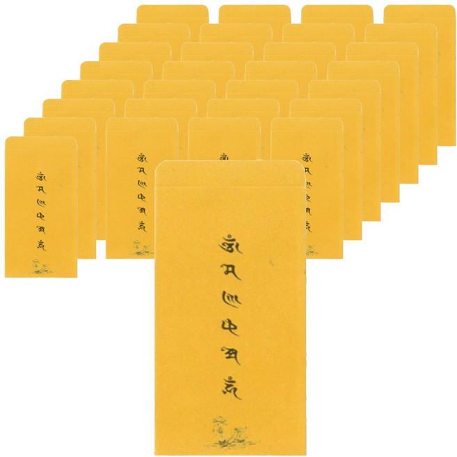 소원부적 불전 명절 불사 날마다좋은날 기도 봉투, 50개, 옴 마니 반메훔(황금)